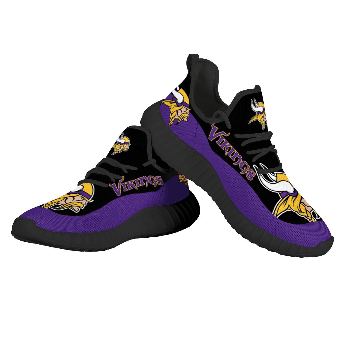 Women's NFL Minnesota Vikings Mesh Knit Sneakers/Shoes 006